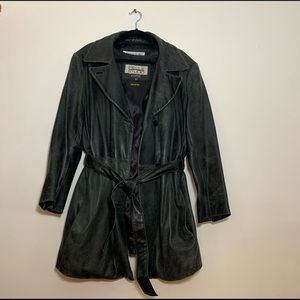 Pelle Studio by Wilson’s Leather distressed black leather coat Thinsulate lining